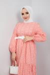 Dantel Detaylı Elbise Pembe  TBL897