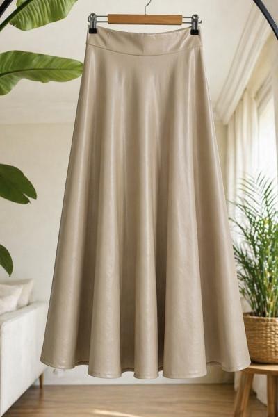 Deri  etek Bej SLT30368