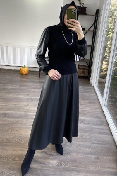 Deri görünümlü takım slt 30562