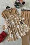 Dokuma Ayrobin Kumaş Takım Bej UMS 974