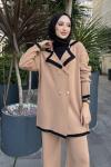 Dörtdüğme Yakalı Triko Takım Camel TCN4065