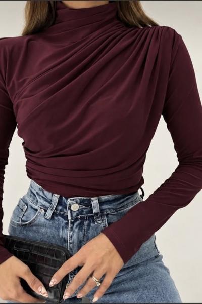 Drapeli sendy BluzBordo KRN8016