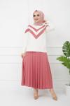 Etek Blüz Takım Pembe ZNK1127