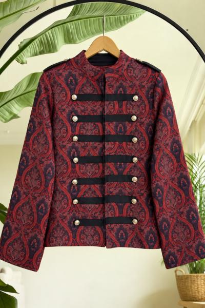 Etnik desen   Çeket  Bordo SL7522
