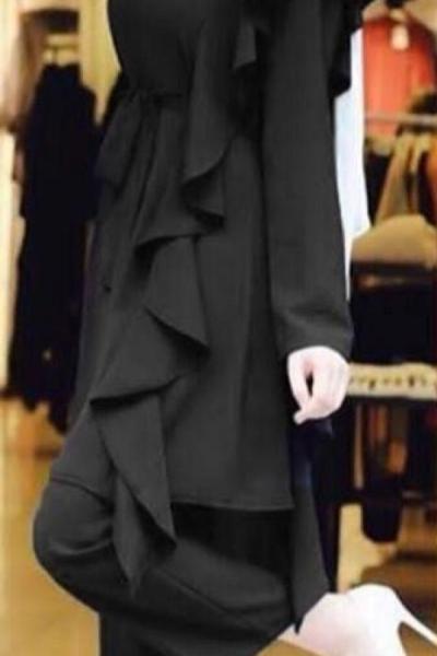 fırfırlı pirenses model takım siyah