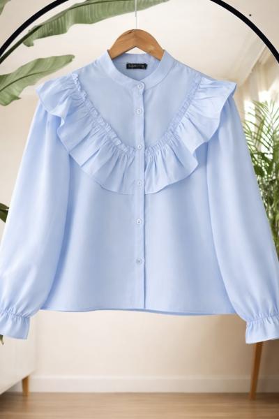 Fırfırlı Kısa gömlek Bebemavi SLT8094