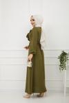 Fırfırlı Elbise Elbise Yeşil    Tbt895