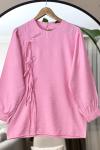 Fiyonk Detaylı Tunik Pembe  DST2036