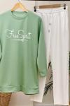 Freespirit baskılı tunik mint SLT3007