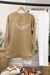 Freespirit baskılı tunik Camel SLT3007