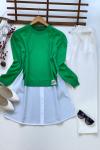 Gömlek detaylı tunik Yeşil  ADS3050