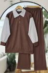 Gömlek Yaka oysh Takım  Kahverengi UMS50314