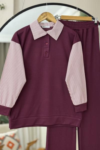 Gömlek Yaka oysh Takım  BordoUMS50314