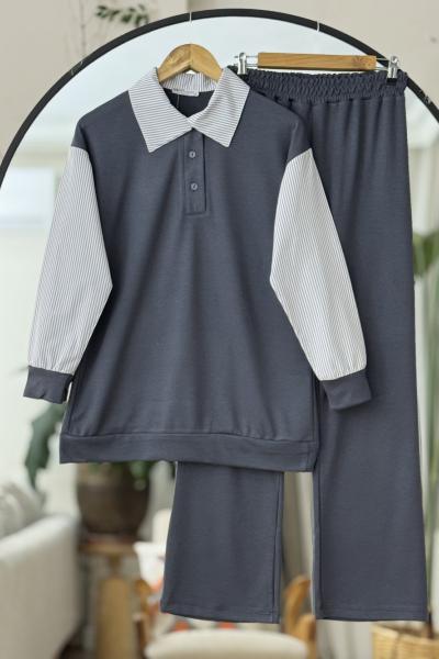 Gömlek Yaka oysh Takım  Antrasit UMS50314