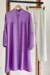 Hakımyaka uzun Ayrobin tunik lila FİX1599