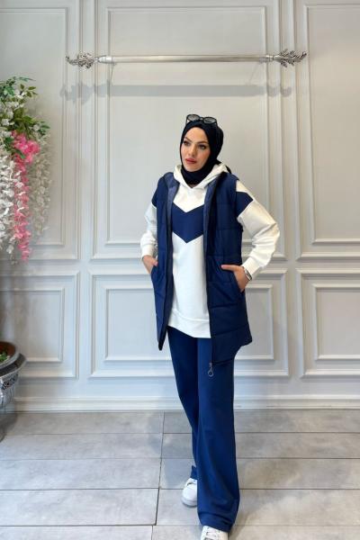 İçi elyaflı astarlı üçlü Takım Lacivert UMS50324