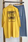 İçlikli cepli gömlekceket sarı SHR1617