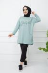 İki iplik penye tunik Mint  HBS996