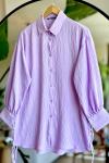 Kal bağcıklı  dokuma Keten ayrobin  Tunik lila NEW30302