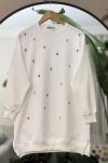 Kalıpli Nakış İşlemeli OYSHO Tunik Beyaz DST2012