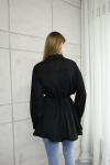 Kalp Kemerli Kloş Tunik Siyah DST30298