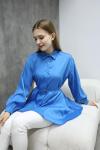 Kalp Kemerli Kloş Tunik mavi DST30298