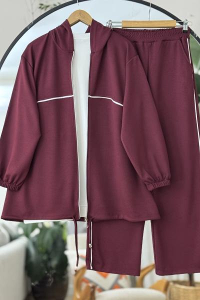 Kapşonlu  Salaş kalıp Spor oysh Takım Bordo TCN40111