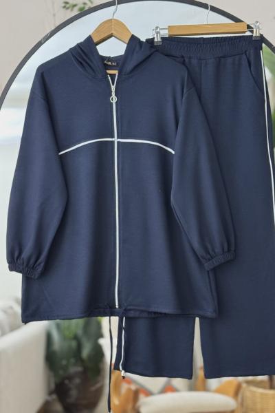 Kapşonlu  Salaş kalıp Spor oysh Takım Lacivert TCN40111