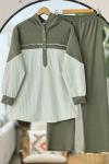 Kapşonlu gömlek yakalı Oysh Takım Yeşil UMS50321