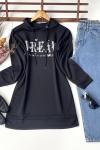 Kapşonlu  DREAM Tunik Siyah SLT3013