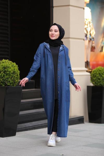 132 KAPŞONLU  CEPLİ KOT KAP