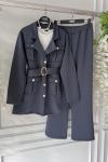 Kemerli ceketli takım Antrasit UMS50316