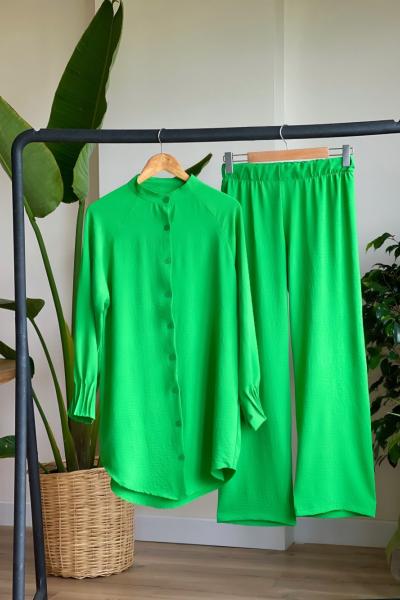 Kol büzgülü ayrobin takım yeşil  SLT3094