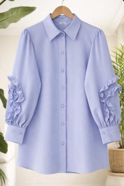 Kol fırfırlı Gömlek Tunik Bebemavi BK9552