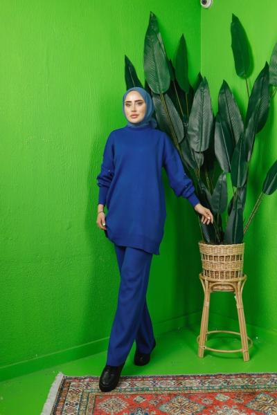 Kol incili Triko Takım Saksmavisi  SLT30191