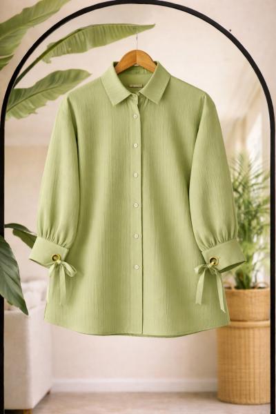 Kol kurdaleli Tunik Gömlek Yeşil NW6070