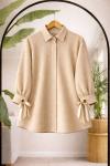 Kol kurdaleli Tunik Gömlek Bej NW6070