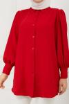 Kol manşetli Ayrobin Gömlek Kırmızı  TBT 890