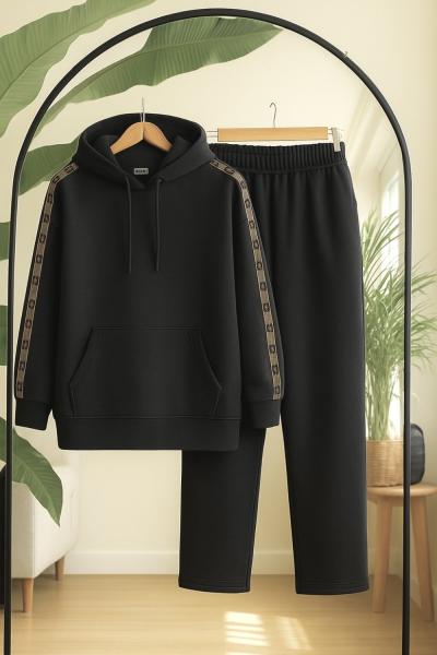 Kol şeritli üçiplik Takım Siyah UMS50334