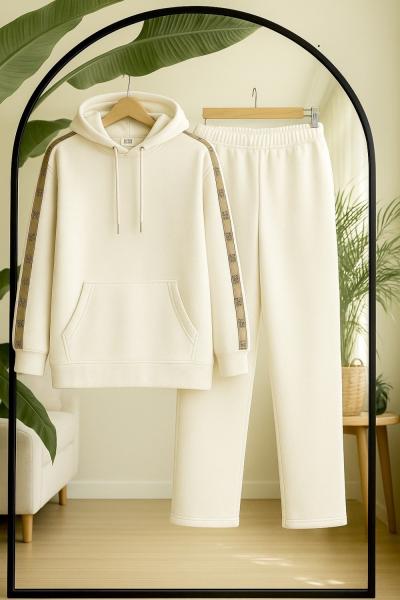 Kol şeritli üçiplik Takım Ekru  UMS50334