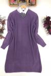 Kol taşlı triko tunik Lila NFS1318