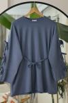 Kol üç biyeli Seyyar Kuşaklı Tunik Antrasit BK9523