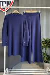 Kolmanşet düğmeli Triko pantolonlu takım lacivert  TCN4076