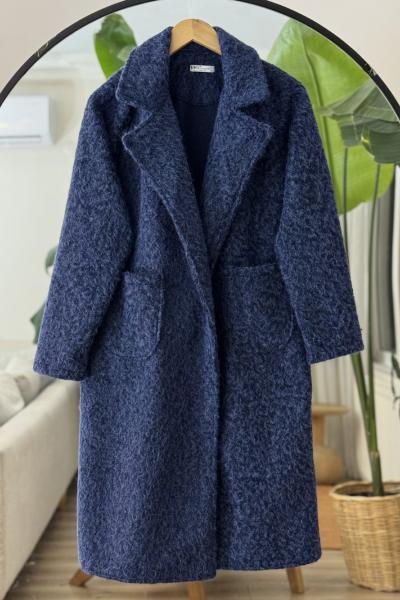 Kuşaklı cepli KaşeKap Lacivert UMS50330