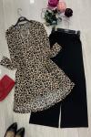 Leopar Desen Kaşkorse Takım bej UMS954