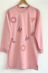 LOVE İki İplik tunik Pembe ALR30171