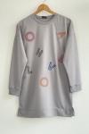 LOVE İki İplik tunik Gri ALR30171