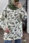 Mickey Mouse baskılı triko tunik