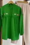 Nakış işlemeli tunik Yeşil  SLT1564