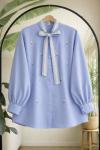 Nakış ve dantel işlemeli Gömlek Bebemavi TB8095